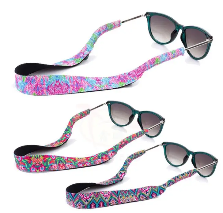 
Custom Floating Sunglasses Straps Lanyards Sports Safety Retainer Adjustable Custom Printed Neoprene Cord Lanyards 
