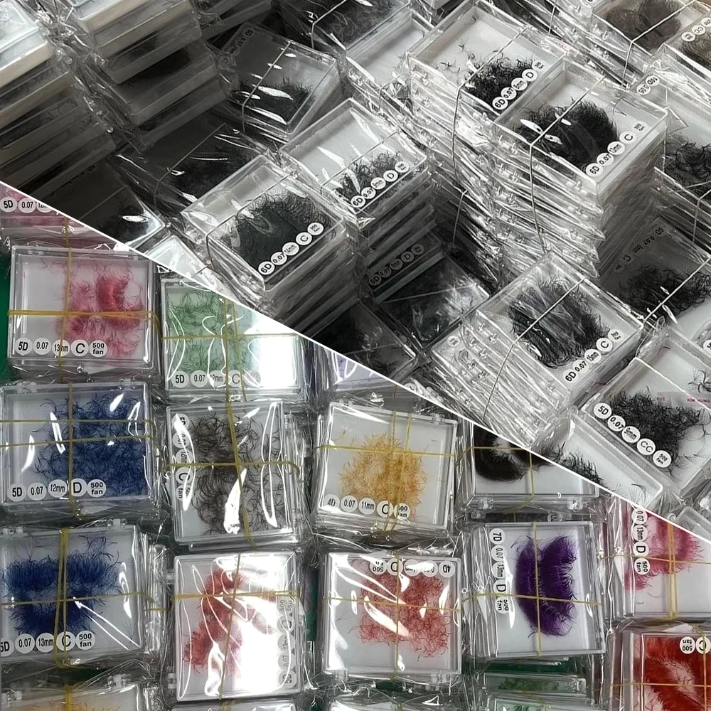 Factory Wholesale Ultra-Speed Promade Fans 3D 6d 7d 8d 9d Pointy Thin Base Russian Volume Lash Loose Premade Fans