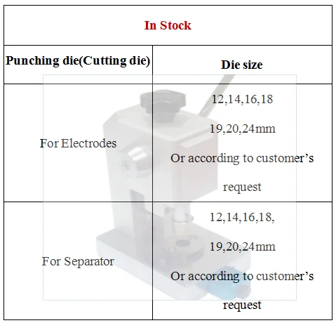 Button Cell Punching Coin Cell Crimper And Disc Cutter  for Electrode Press and Separator