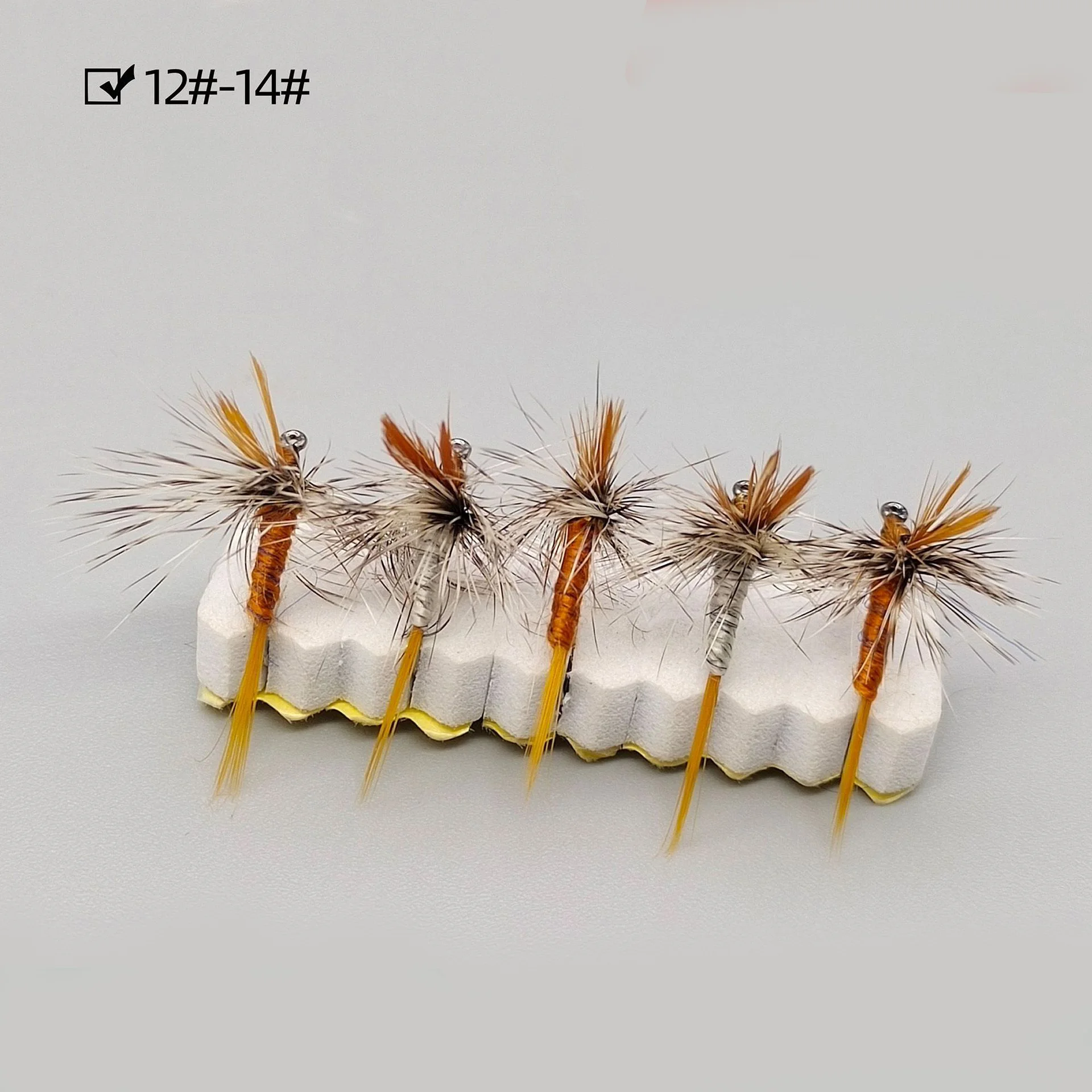 13mm Grey Brown Hand Made Parachute Dry Fly Adams Artificial Trout Fishing Lure Bait Fly Fishing Dry Flies