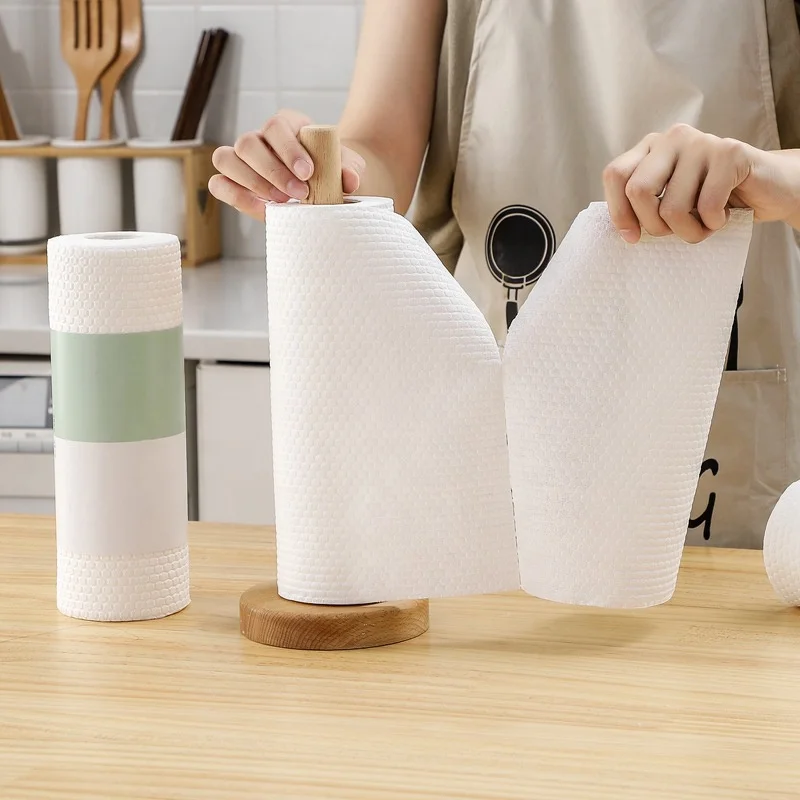 Super-Absorbent Disposable Non-Woven Kitchen Wiping Cloths Household Cleaning Rags Made PP Viscose Polyester Bamboo Paper