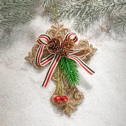 Wholesale Christmas DIY Golden Plastic Pendants Decorations For Home Angel Snowflake Ball Elk Tree Ornaments