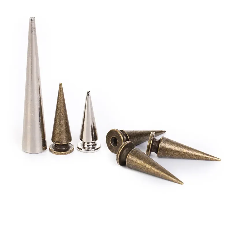 Factory Conical Tree Screw Back Spike Stud Punk Studs Custom 7 mm Cone Shape Rivet studs With Screw Spikes