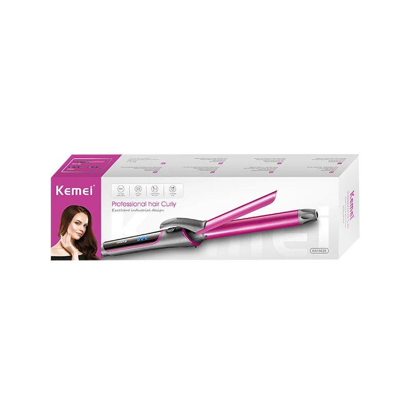 Kemei KM-5629 Portable Automatic Electric Curling Iron 70W High Power Temperature Adjustable Professional Hair Curlers