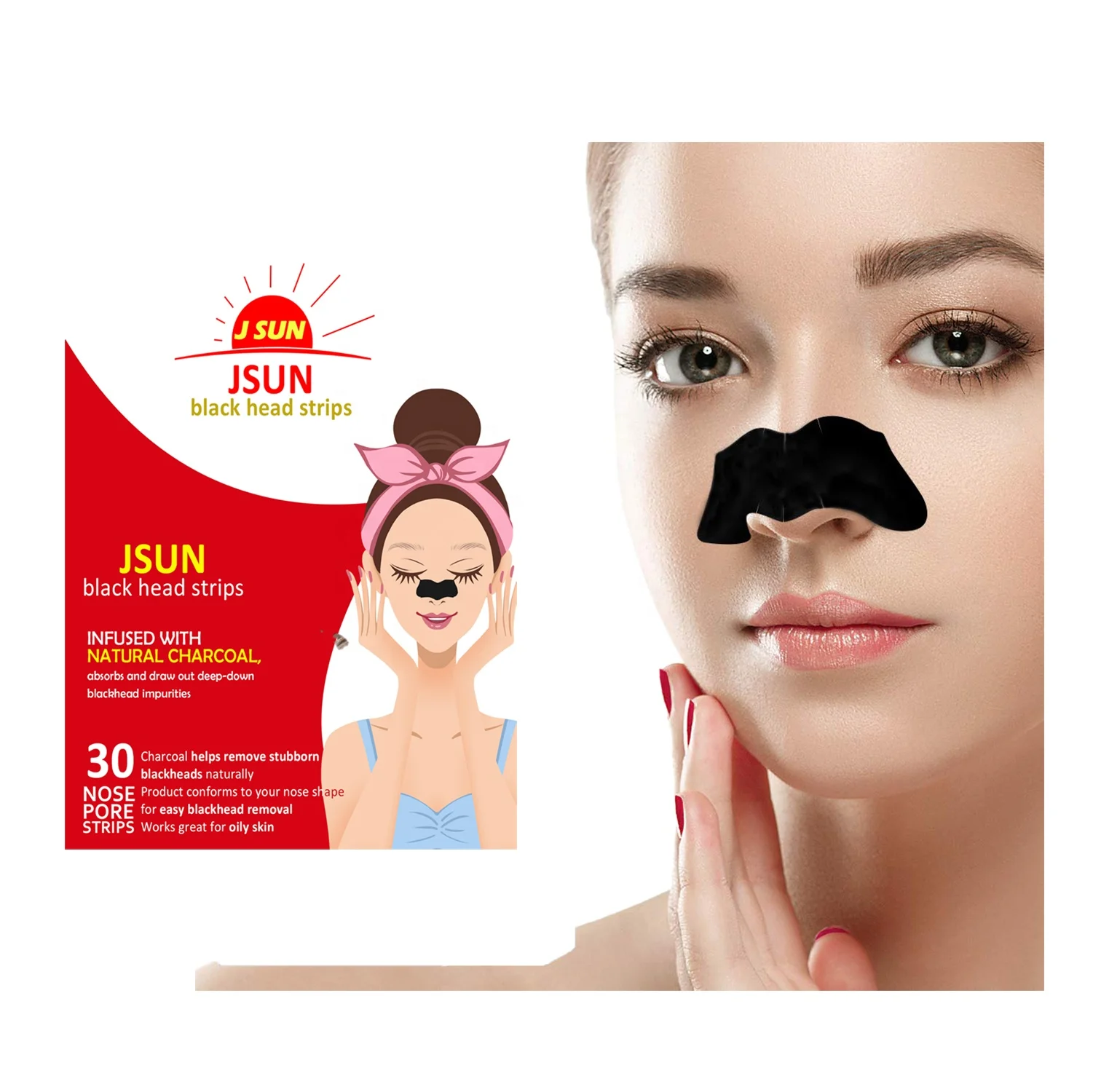 Hot sale Deep Cleansing Nose strips Blackhead nose pore strip Purifying nasal strips for skin care