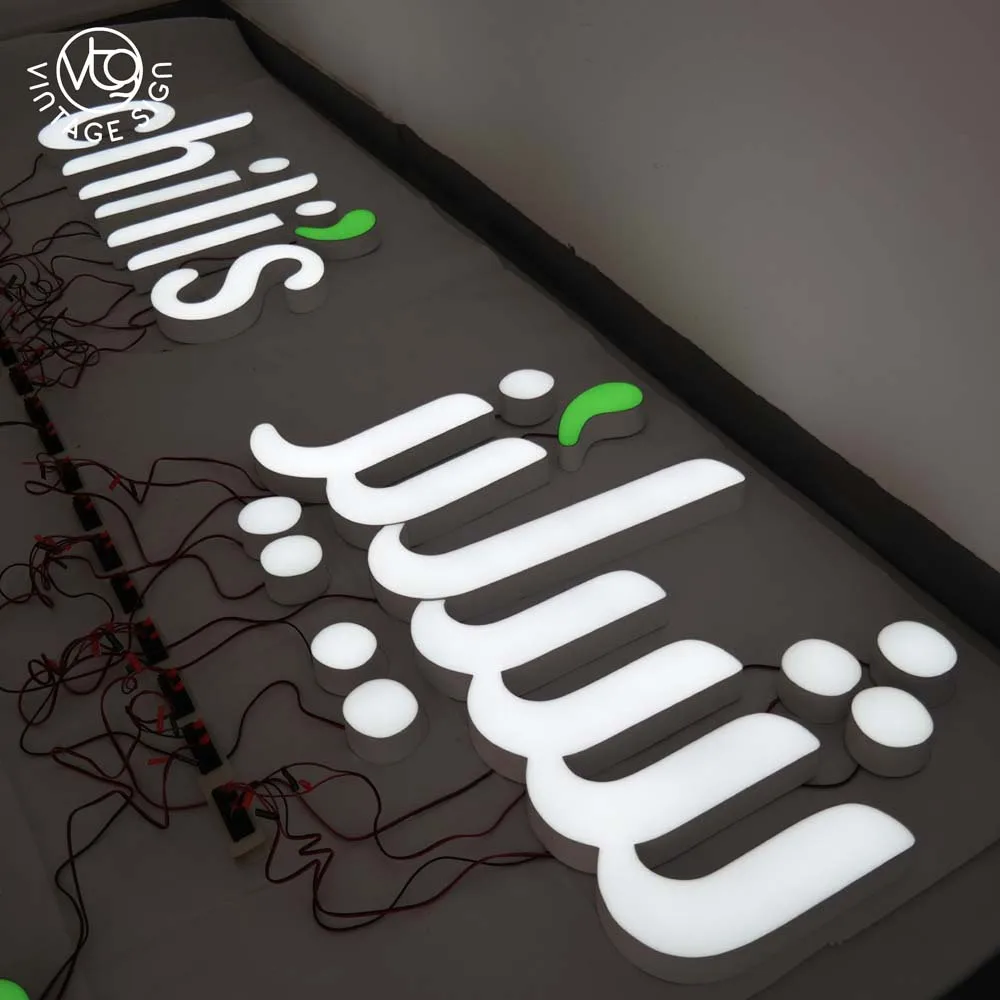 Shop Signage Custom Face Led Signs Frontlit Acrylic Luminous Front Lit 3d Sign & Letter With Best Quality