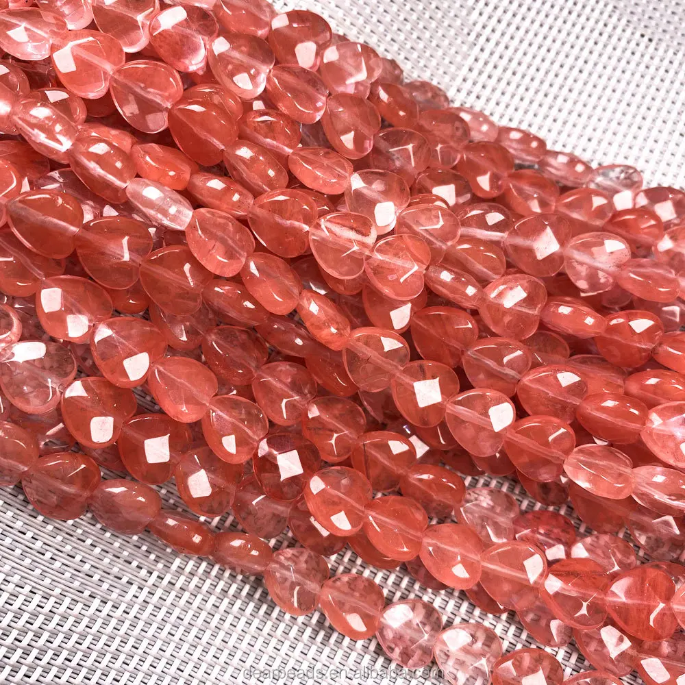 Natural Stone Beads, Turquoise Rose Quartz Amethyst Agate Beads, Faceted Heart Stone Beads Gemstone Beads for DIY Jewelry Making