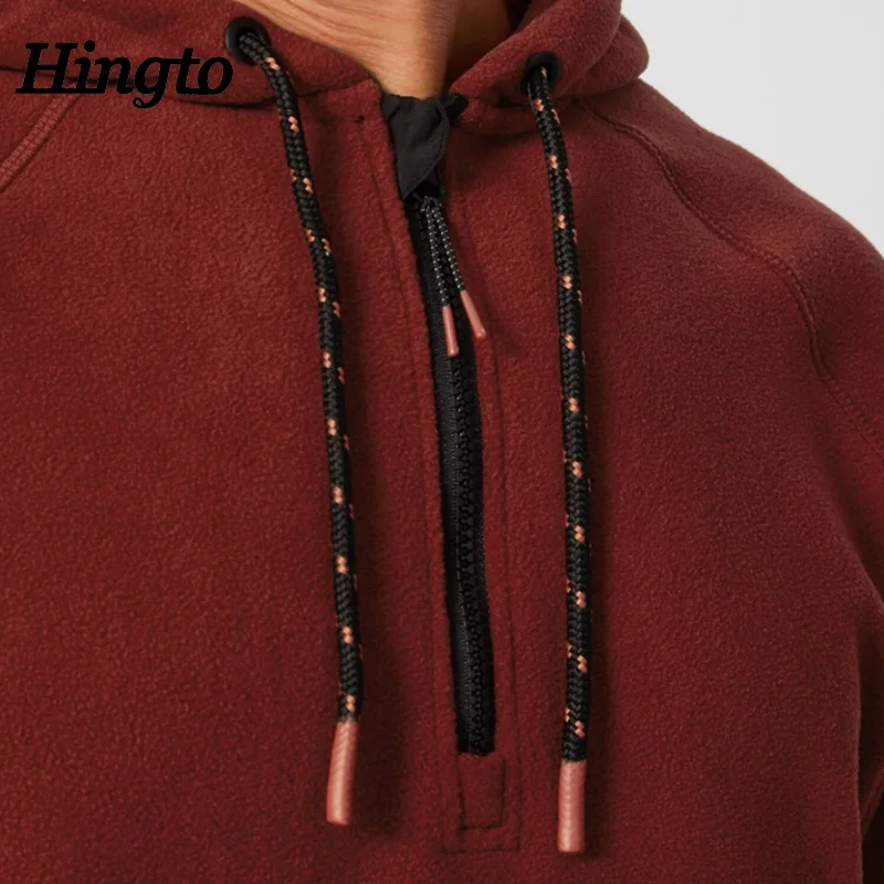 Best price 1/4 zipper sports hoodies with front pocket 100% polyester plain college sweat shirts hoodies custom for teen