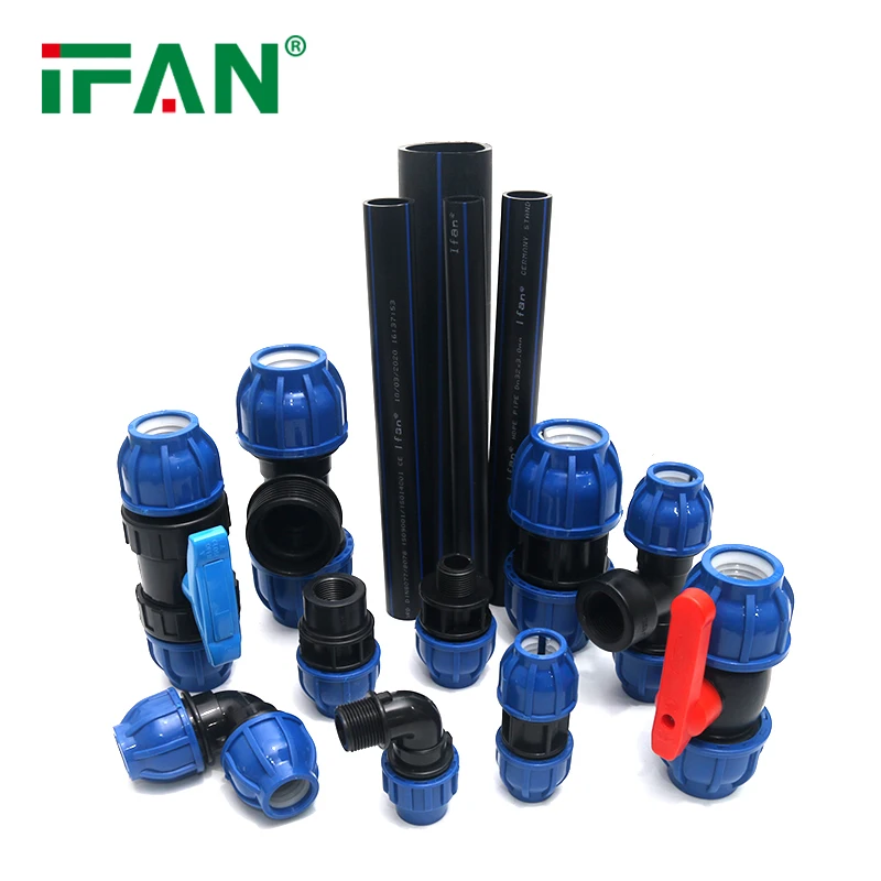 IFAN Factory 20-110MM PP Pipe Fittings Plastic Hdpe Compression Fitting