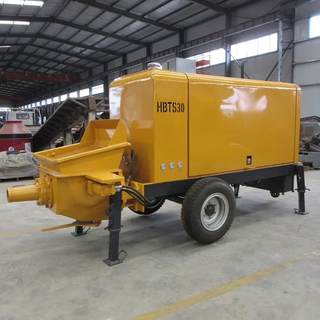 Good Service HBTS30 mobile concrete stationary pump/mini portable pump for concrete trailer mounted
