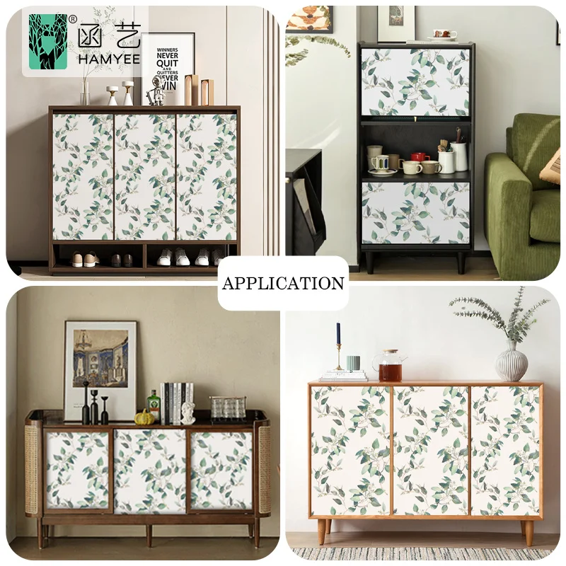 2024 New 0.45*10m pvc removable floral tropical peel and stick wallpaper for bedroom