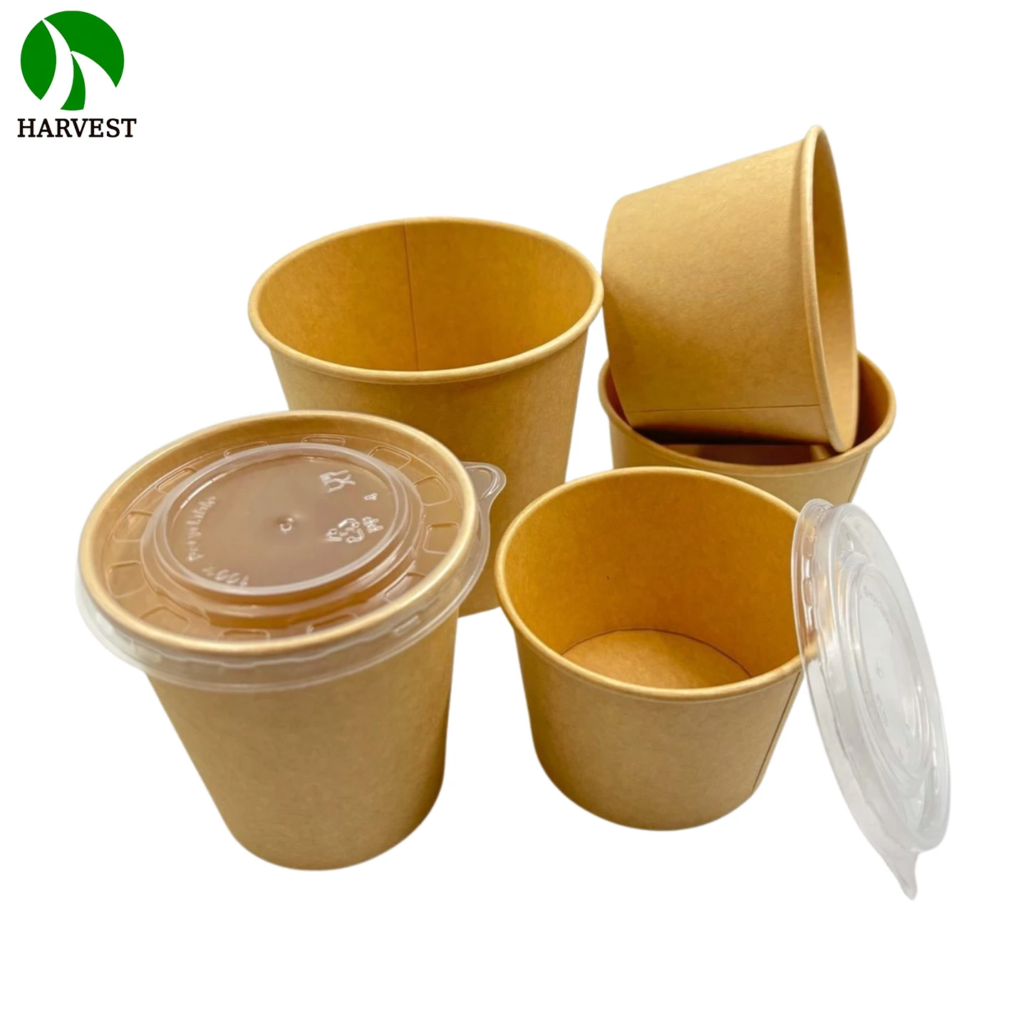 Custom logo High Quality Eco Friendly Kraft Paper Ice Cream Soup Cup Dessert Bowls Disposable Paper Food Cups