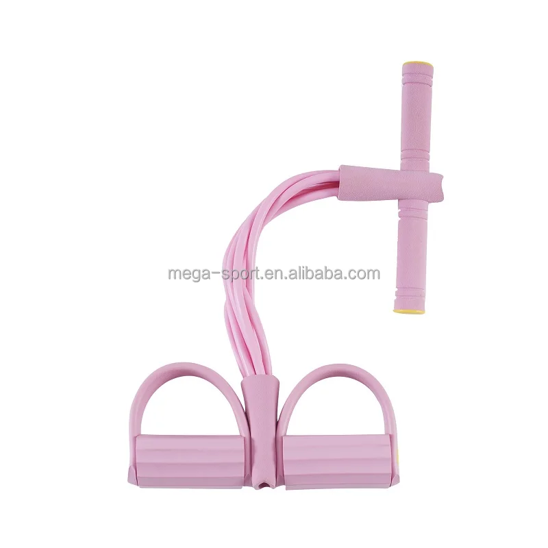 Factory Direct Portable Elastic 2 Tubes Sit Up Pull Rope for Home Gym Yoga Workout Elastic Pull Ropes Fitness Bands Resistance