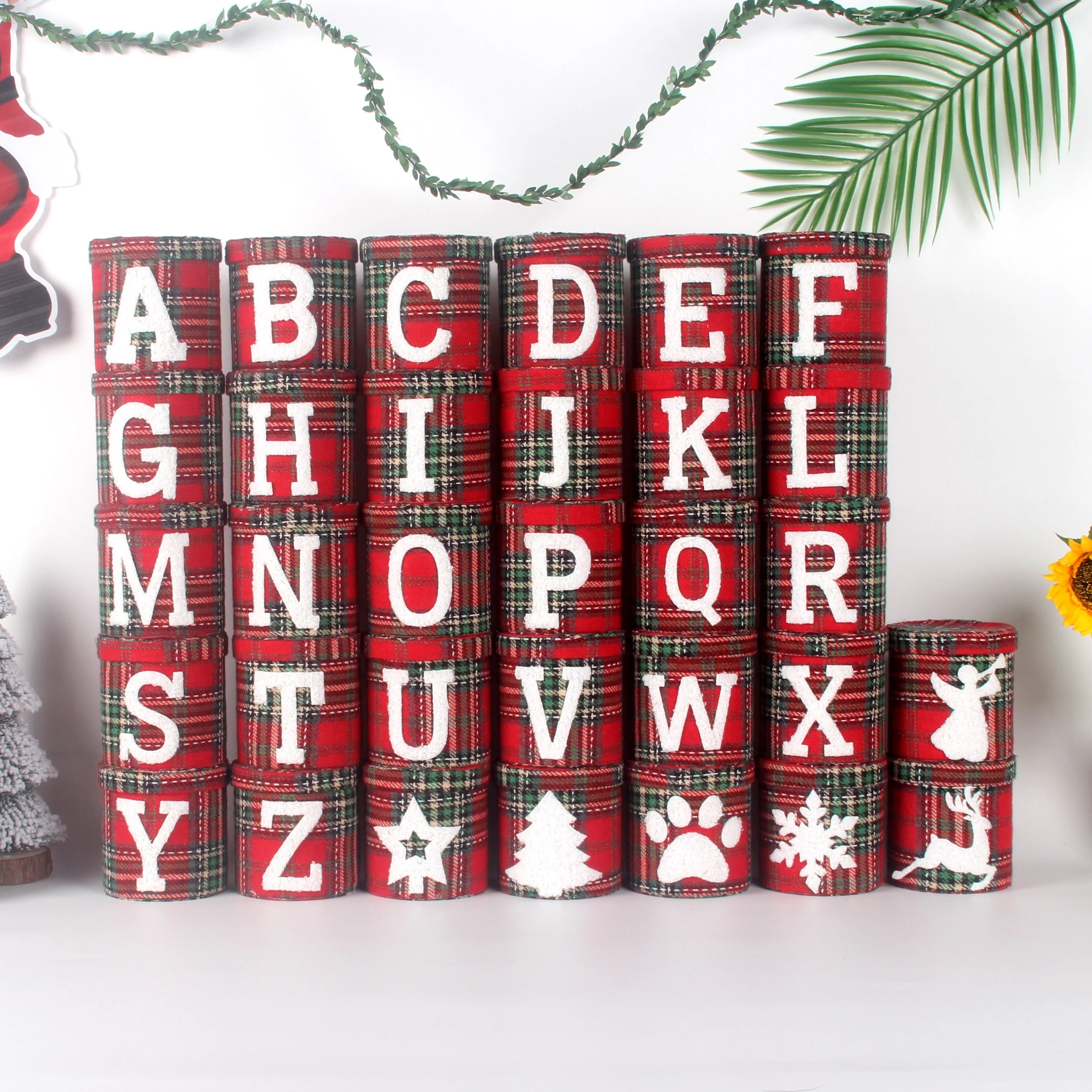 Christmas Angel 26 Letter Candy Jars DIY Christmas snack jar plastic crafts gifts christmas decoration for home decor