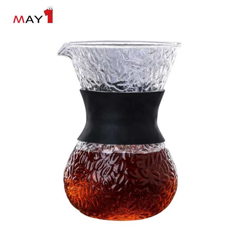 
Home Use Heat Resistant Borosilicate Hand Blown Thermo Glass Coffee Pot 