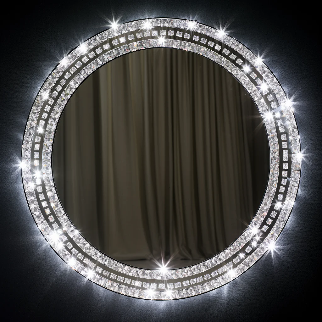 Luxury Display Bathroom Customized Bathroom Led Mirror Crystal Smart Mirror Touch Screen Diamond Mirror