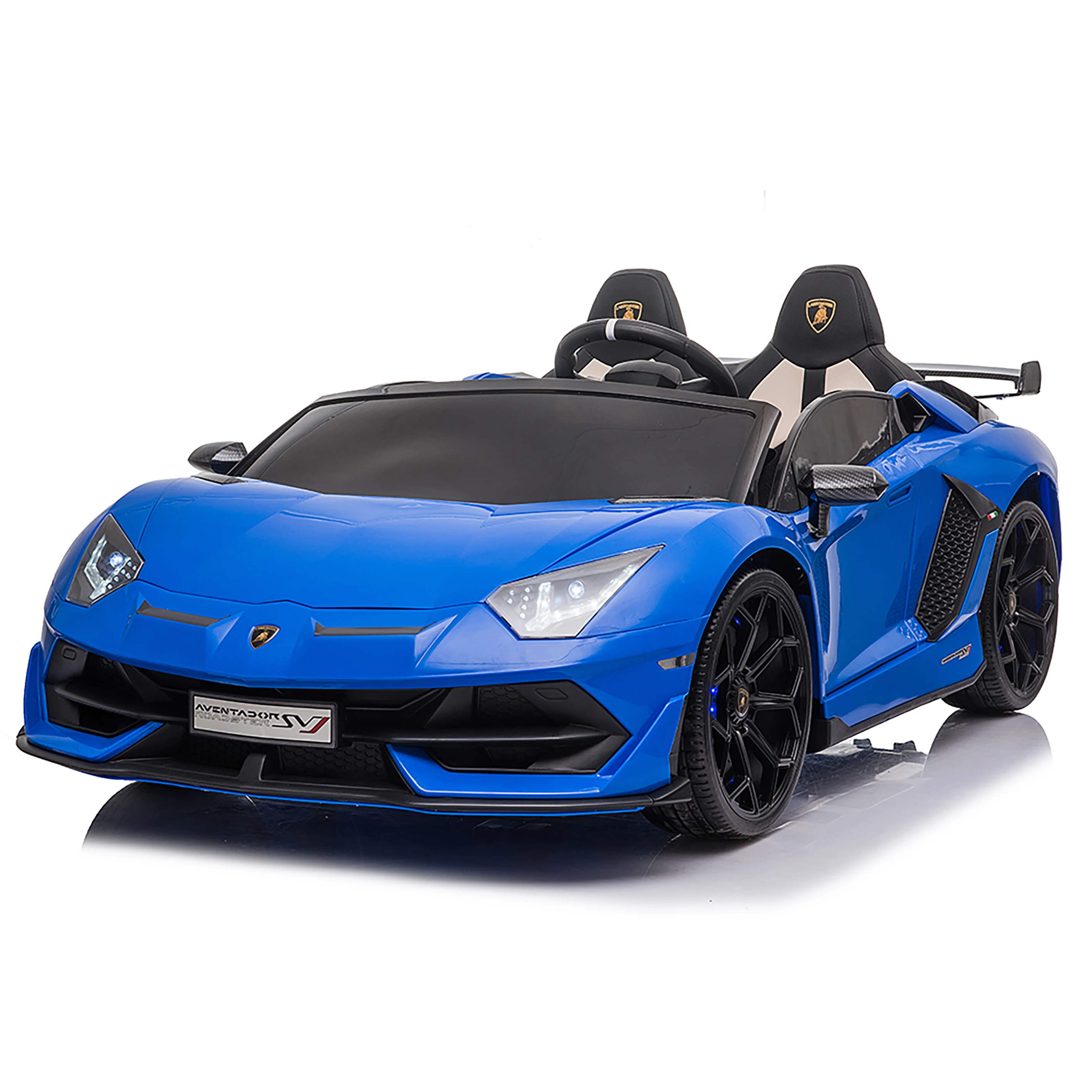  Лицензированный электрический автомобиль Lamborghini чжурный SVJ на два сиденья для детей 3-8