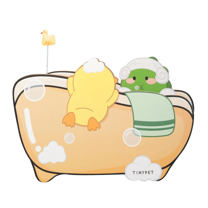 TINYPET Bathtub Shape Cat Scratcher High Density Corrugated Cat Toys Assembled Cat Scratch Post