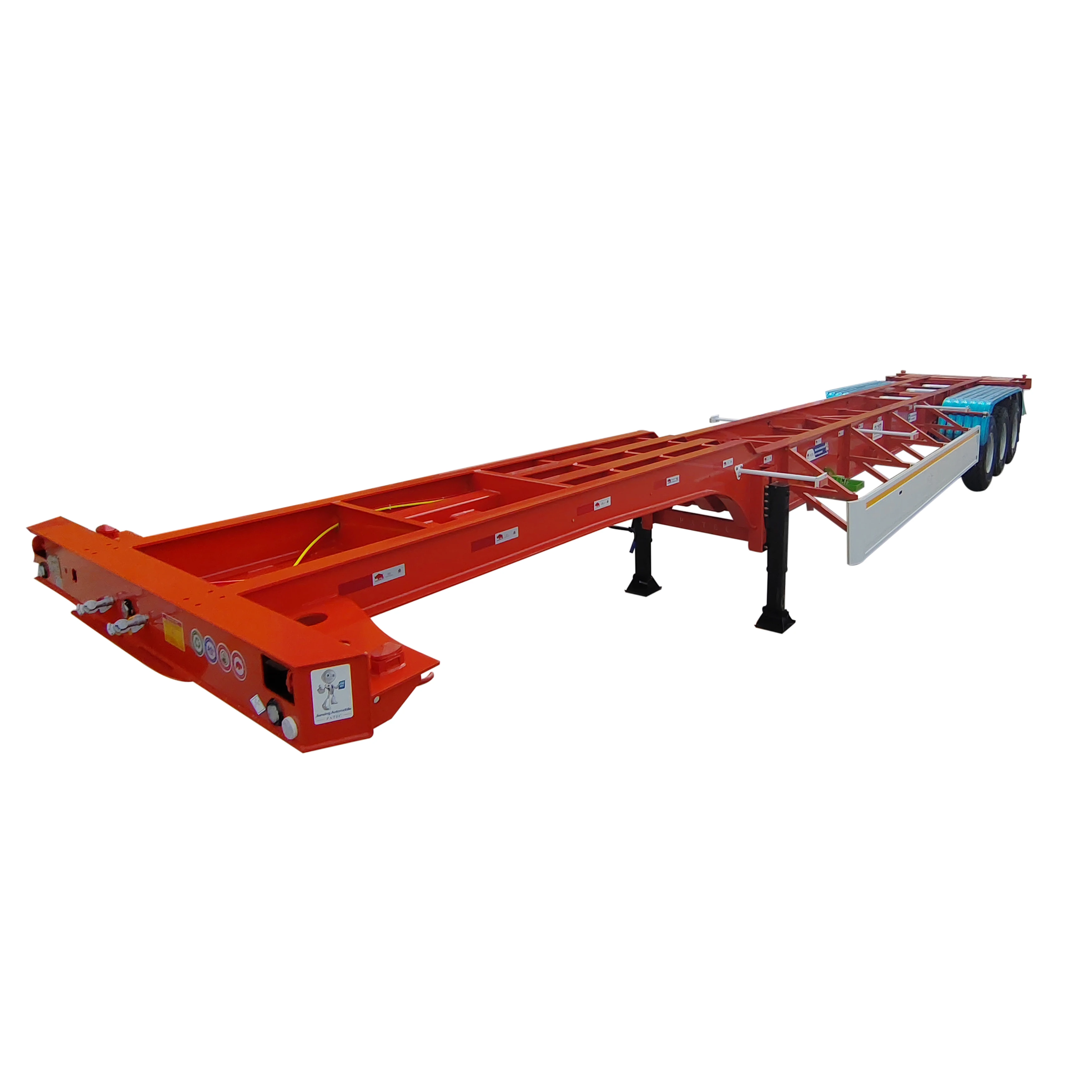 Export Standard  hight quality  3 Axle container trailer 40ft 45ft skeleton chassis 50Ton Skeleton semi trailer for sale