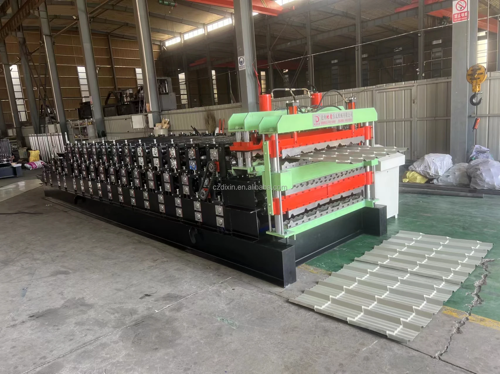 Three Layers Metal Roofing Tile Glazed Tile Roll Forming Machine