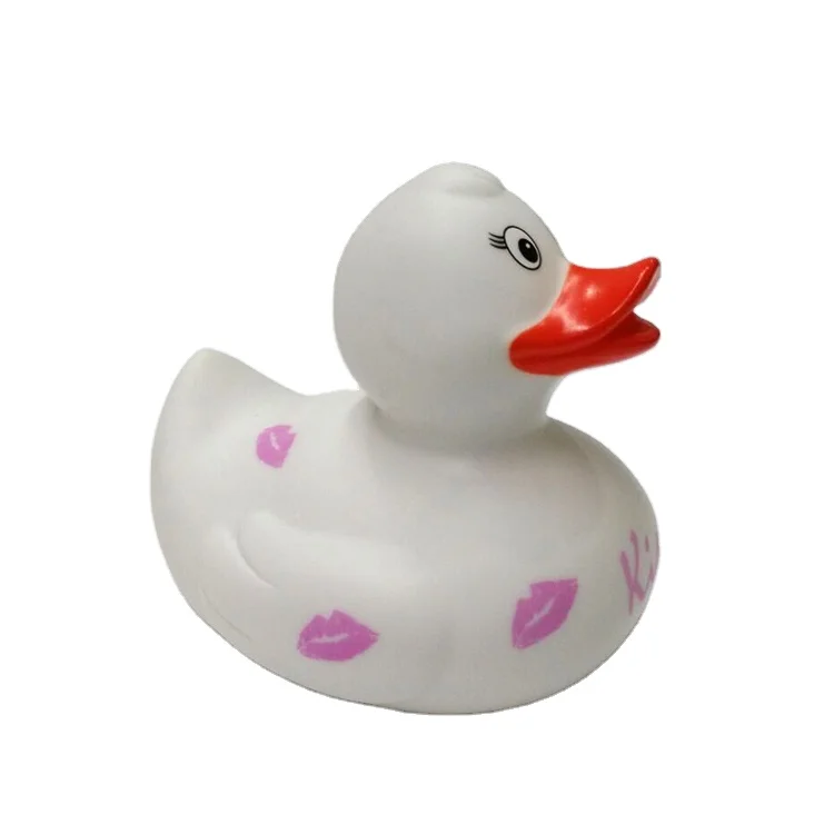 Новый дизайн Белый поцелуй Утка Игрушки для ванны пластиковые игрушки ванной комнаты ребенка