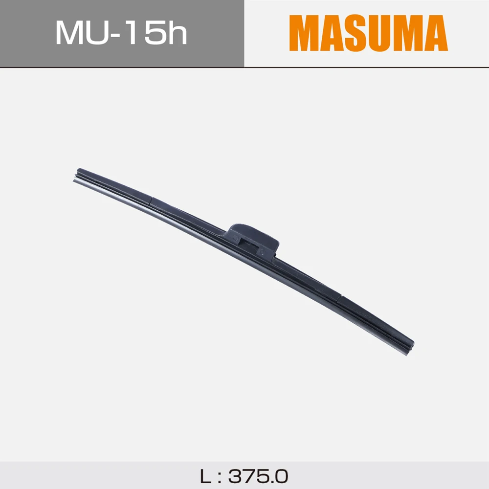 MASUMA MU-15h Universal Windshield Wiper Blades Soft Frameless Aero Beam Type Multi Clips Connecter Windscreen Wipers with Multi