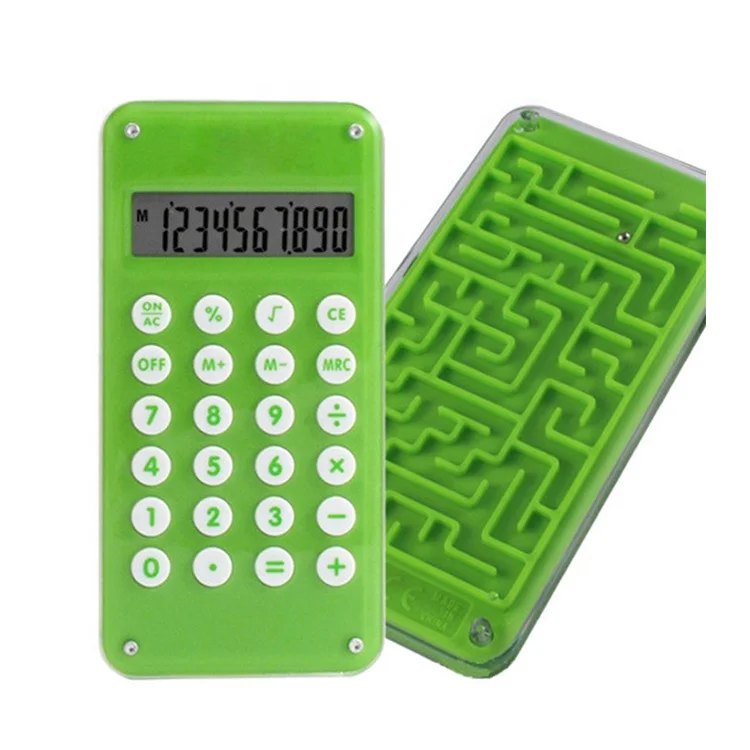 Labyrinth Maze Game Calculator Kids Cute Gifts Mini Pocket Funny Fancy Present 8 Digits Portable Wholesales Calculator