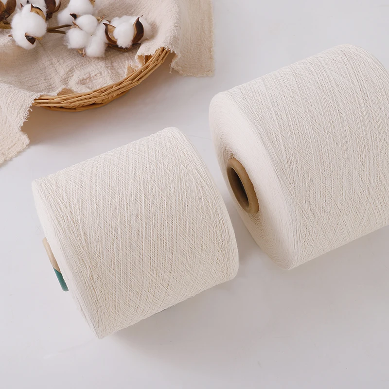 100% Combed Raw Open End Cotton Wholesale Tube  tshirt 30/2 Cotton Yarn 20/1 For Knitting