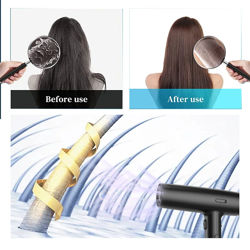 Профессиональный фен для дома, легкая Портативная сушилка для волос