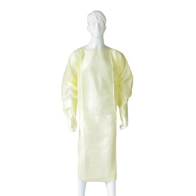 Isolation disposable medical protective Sms Nonwoven Surgical gown with thumb loops