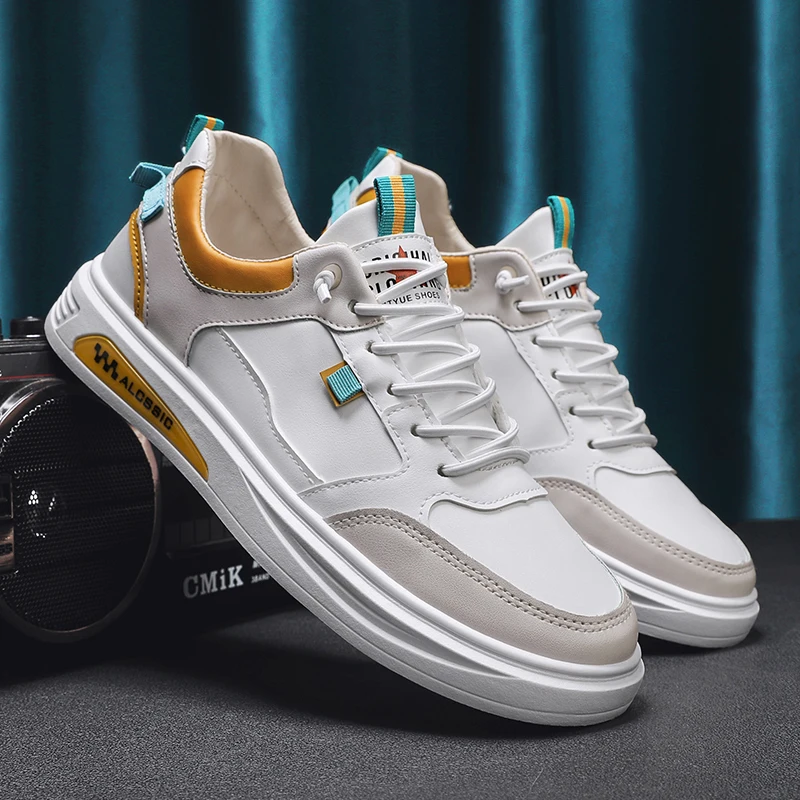 Fashion design khaki men sneaker hot selling new cool flat sole walking shoes support custom logo men casual shoes