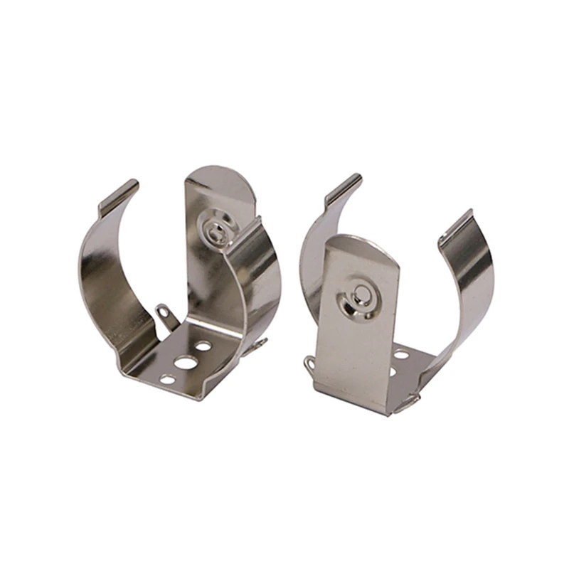 Custom Nickel Plated Metal Touch Spring Metal D Battery Clip SMT SMD D, , 32650, LR20 Battery Holder Contact