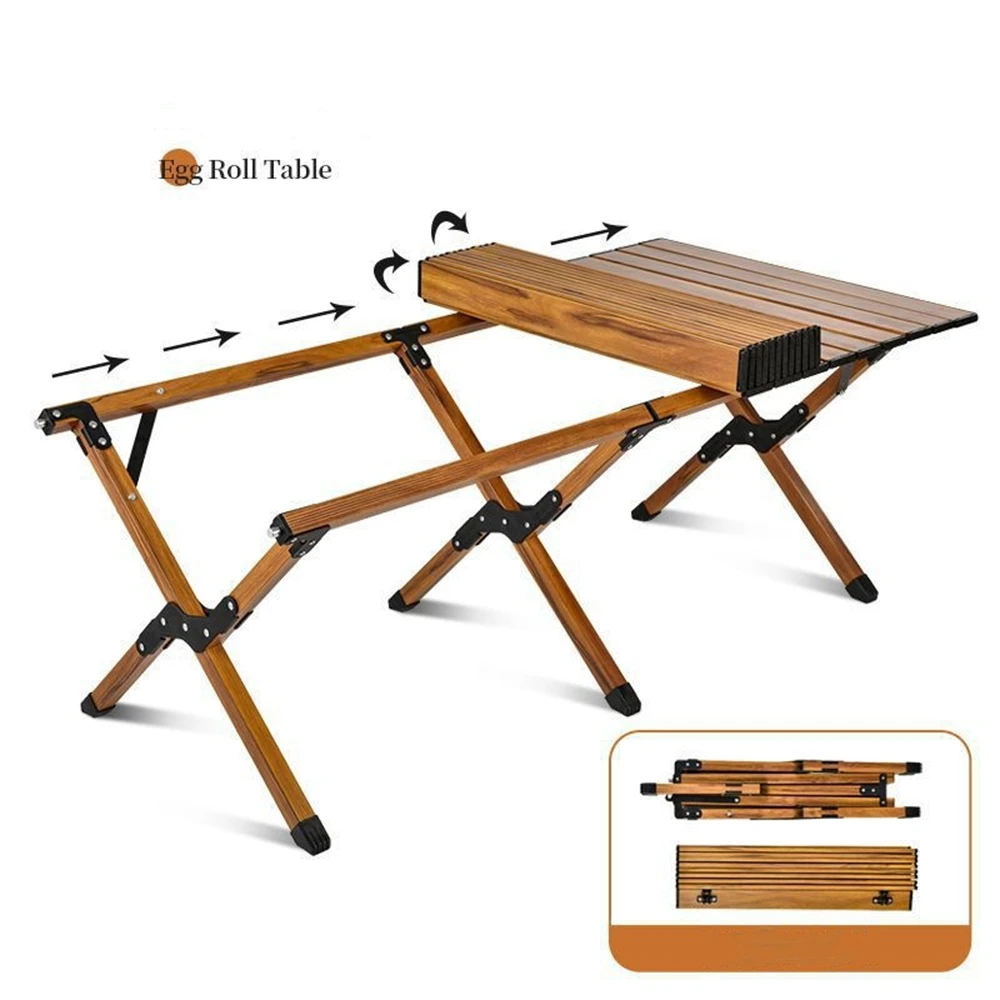 High Quality Metal Bbq Ultralight Outdoor Picnic Portable Table  Aluminum Alloy Egg Roll Table  Camping Foldable Table
