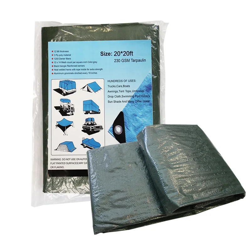 Green blue PE Tarpaulin covers waterproof car cover poly tarp pe tarpaulins