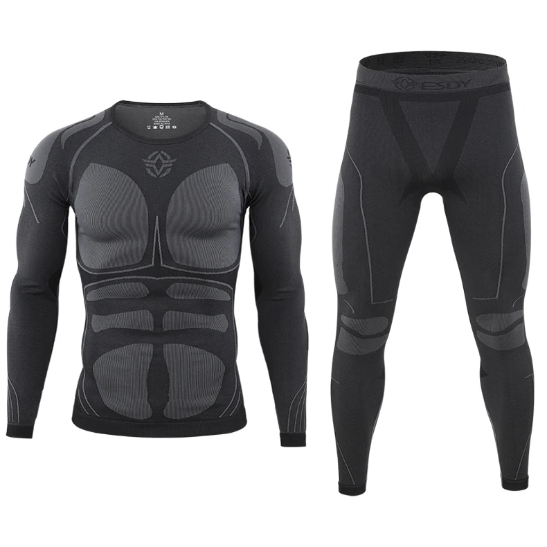 
2 Colors Outdoor sports Long Johns seamless compression function thermal underwear set  (62474071613)