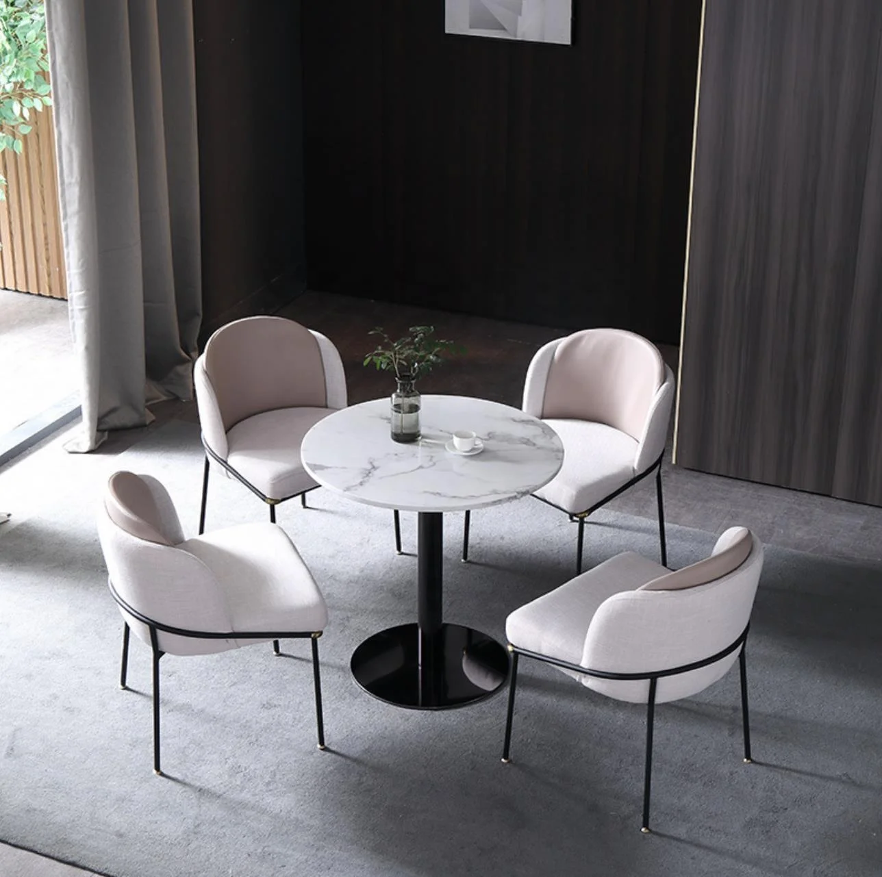 2020 popular design furniture   quality french dining leather chair