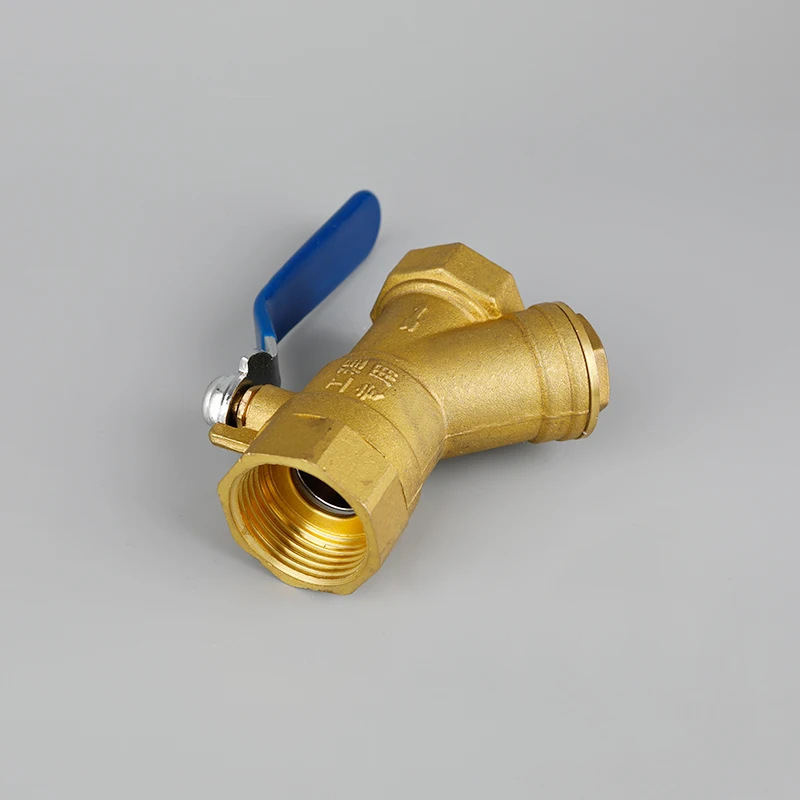 1/2-2 inch DN15-DN50 Brass ball valve with ss net y strainer