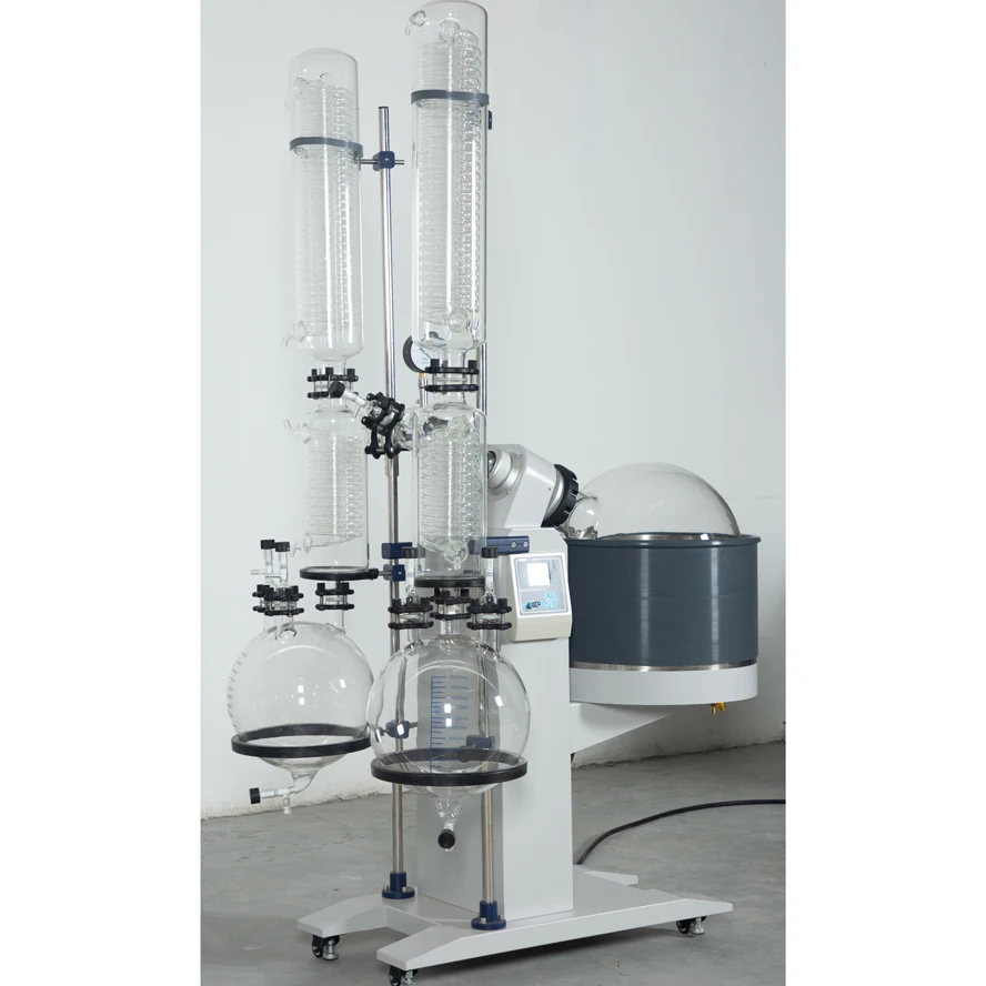 Solvent Recovery Device 20L GG17 Dual Condenser Rotovap Glassware Laboratory 20 Liter Rotovap 20L Chiller
