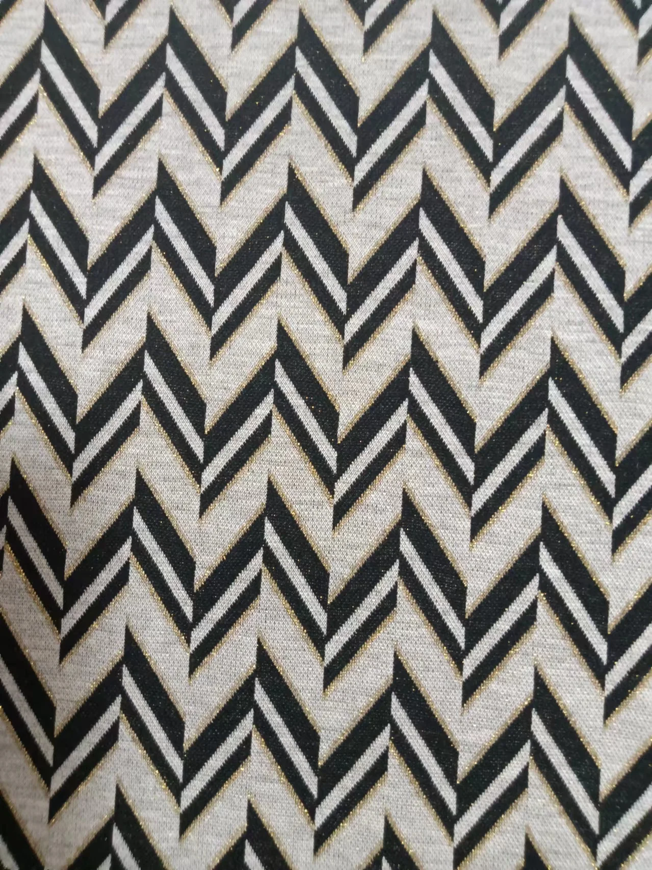 3017#Knitted jacquard fabric with customized pattern, color woven stripe pattern