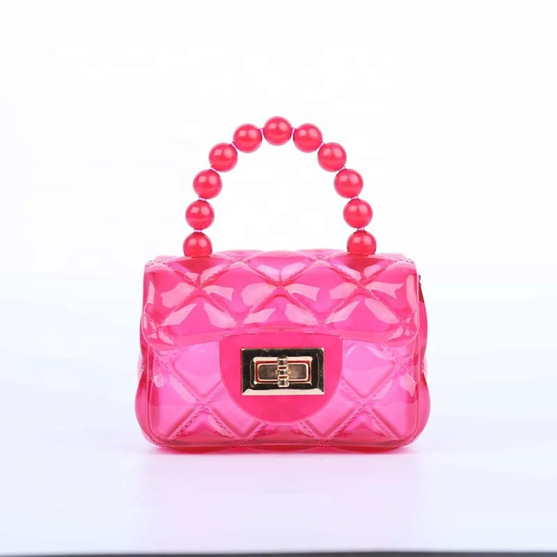 Wholesale ladies clear little girls kids mini purse jelly handbags