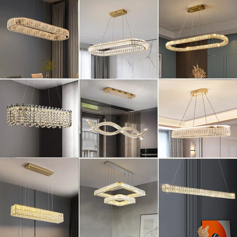 Chandelier Lights Crystal Wedding And Suspensions Kitchen Lamps Dining Staircase Stair Glass Decor Long Chandelier