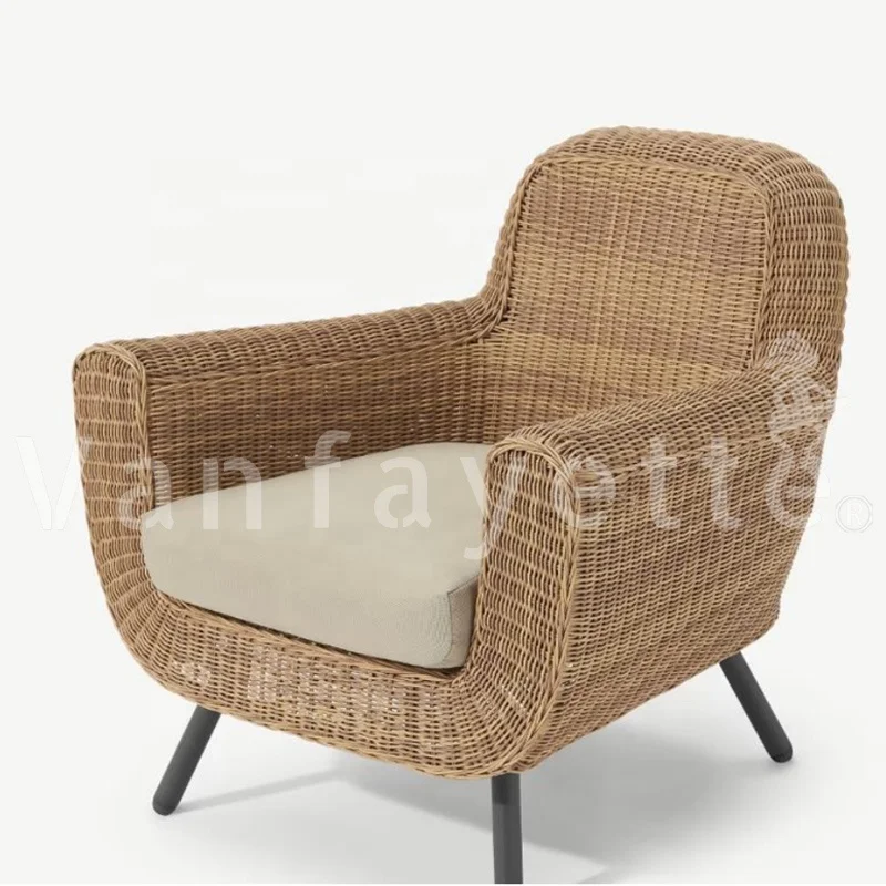 Garden Outdoor Round Rattan Weaving High Ending Luxury Single Sofa and Three Seat Sofa and Lounge Collection