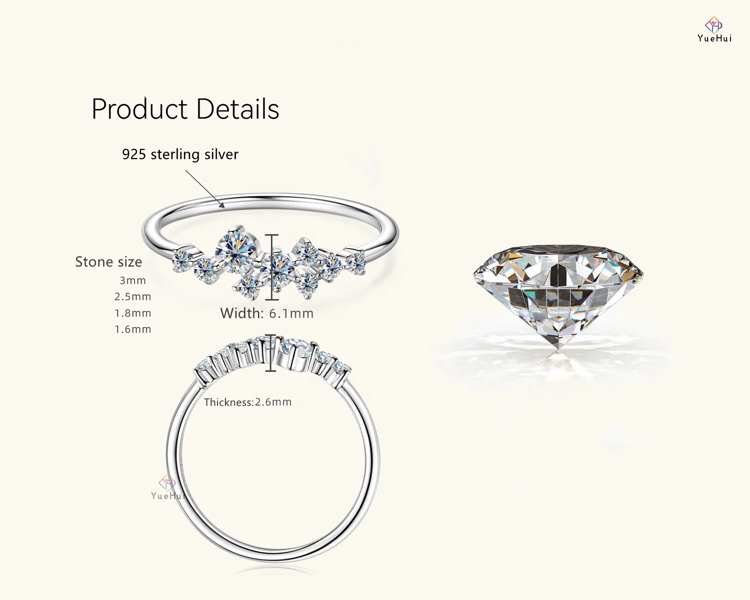 finger luxury gold wedding 925 sterling silver moissanite engagement ring diamond for women