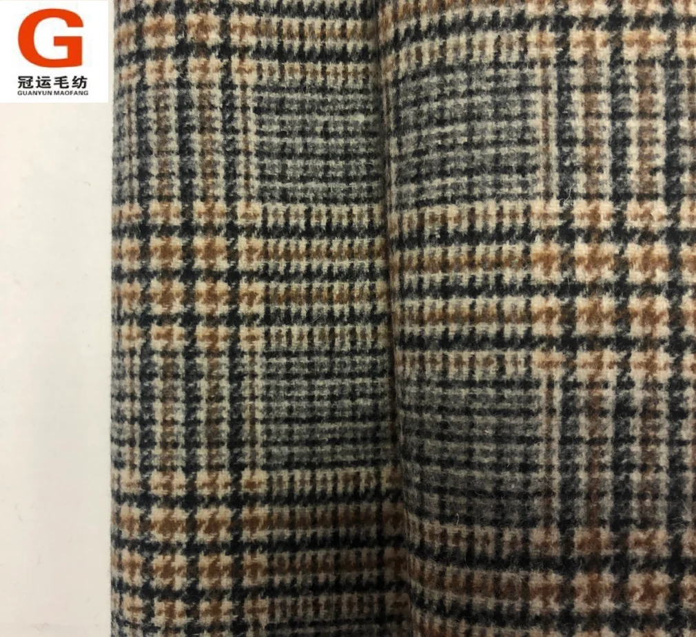 Китайский производитель шерсти Классическая трафановая Клетчатая Шерстяная Кашмирская шерстяная ткань оптом