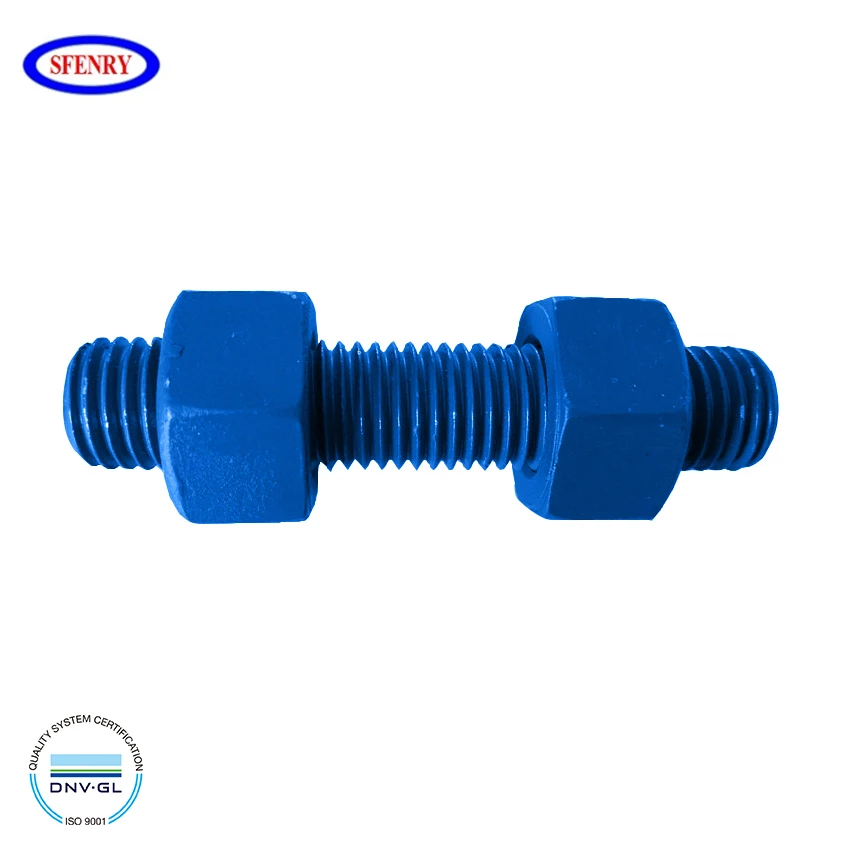  Sfenry ASME B18.31.2 полностью резьбовое фторуглеродное покрытие синий ПТФЭ болт с шестигранными