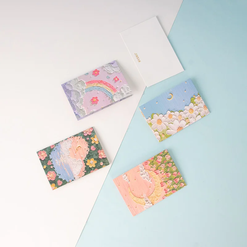 Flower Greeting Cards Customized Graphic Thanksgiving Birthday Paper Craft Invitation Card Wedding Party Greeting Card