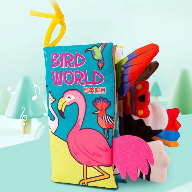 New Baby Rattles Mobiles Toy Soft Animal Cloth Book Newborn Stroller Hanging Bebe Early Learning Educate Baby Toys Kids Gifts