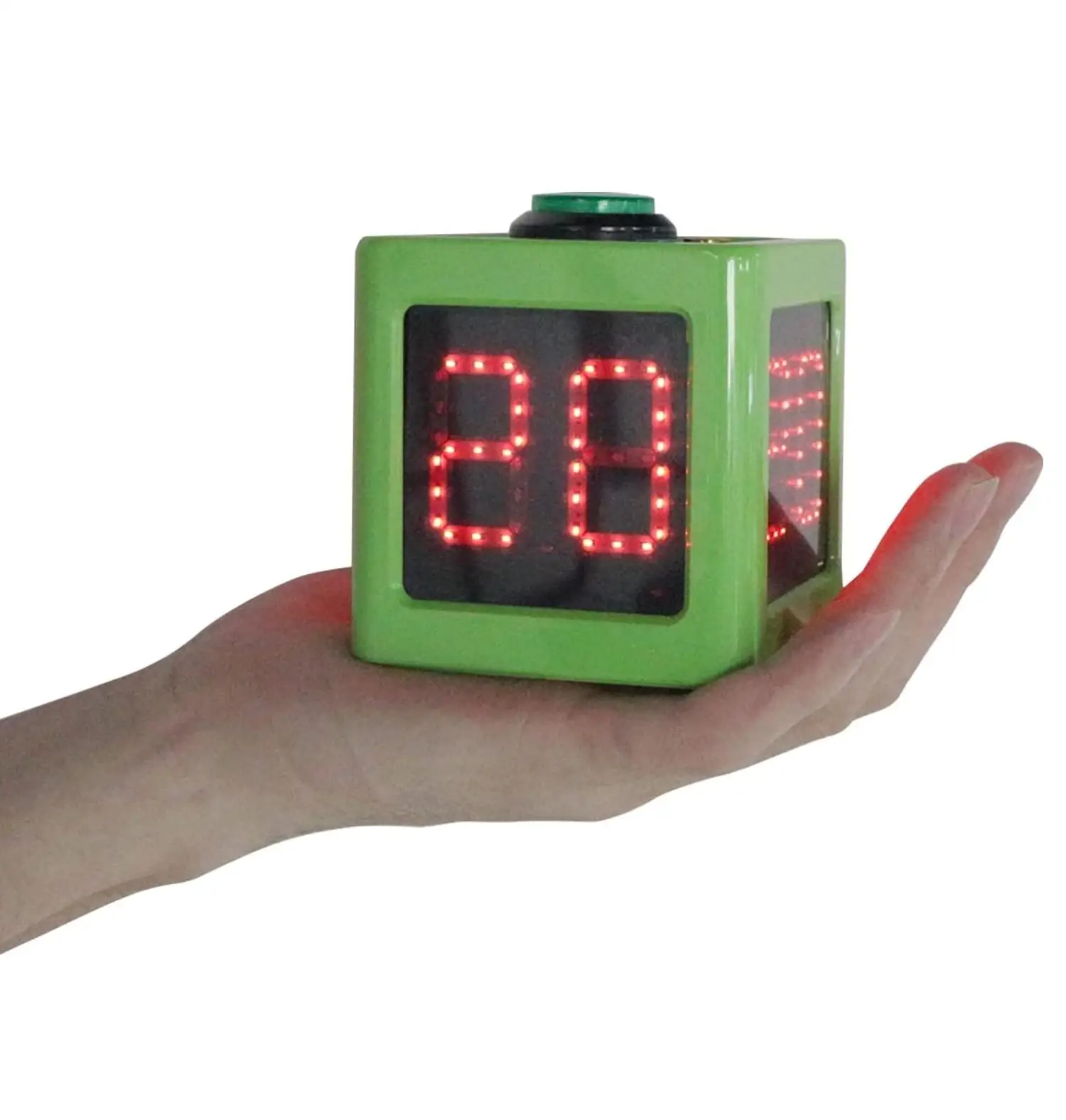 YIZHI Poker Shot Clock Seconds Countdown Timer for Poker Casino Chess Tournament 20/30 Sec and Custom Time 4-Sides Cube Timer