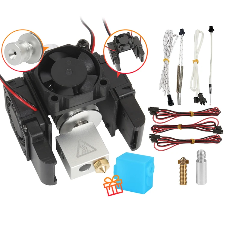 3DSWAY E3D V6 Hotend Kit J-head 0.4mm Nozzle volcano 12V 24V Cooler Fan NTC100K for Bowen Titan Extruder 3D Printer Parts