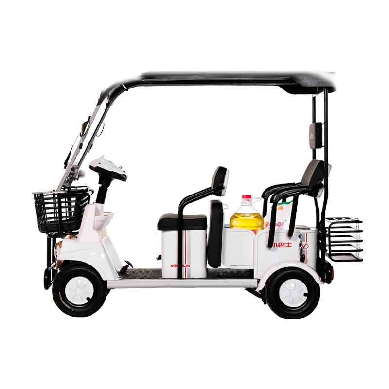 Electric scooter four wheel electric bicycles Powerful Motor Long Range City Electric Bike E Bike with Roof